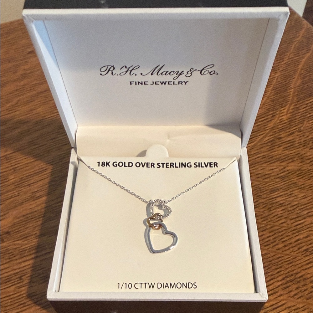 Two-Tone Heart Necklace